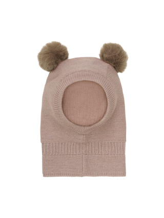 HUTTELiHUT Balaclava Windstop PomPoms Rose