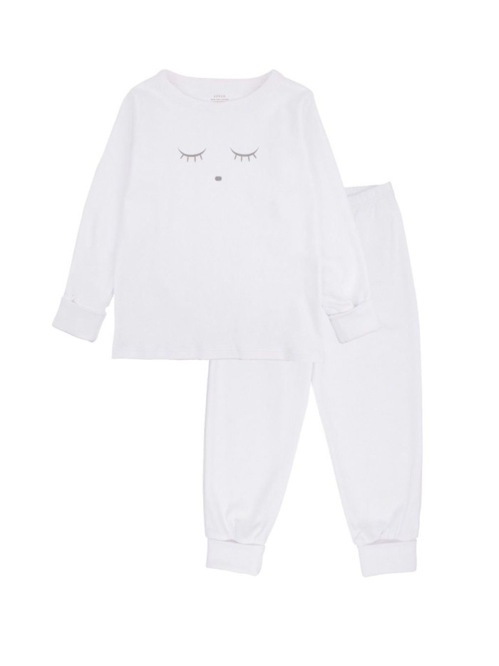 LIVLY Sleeping Cutie 2 Piece Set White