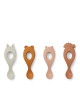LIEWOOD Liva Silicone Spoon 4-pack Rose Mix