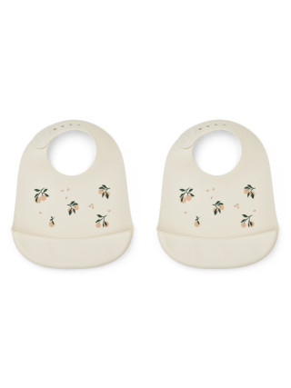 LIEWOOD Tilda Bib 2-Pack Peach Shell