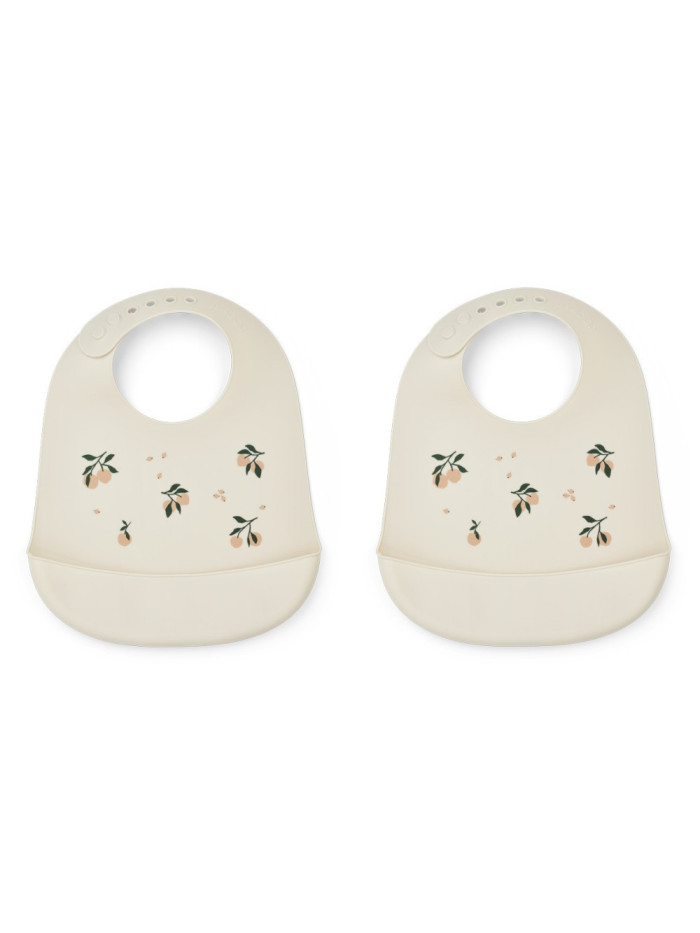 LIEWOOD Tilda Bib 2-Pack Peach Shell
