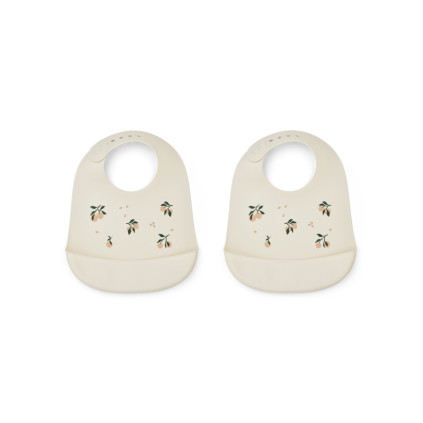 LIEWOOD Tilda Bib 2-Pack Peach Shell
