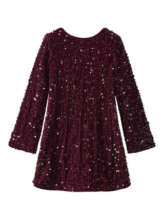 NAME It Frusitt Paljett Dress Burgundy