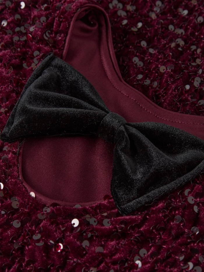 NAME It Frusitt Paljett Dress Burgundy