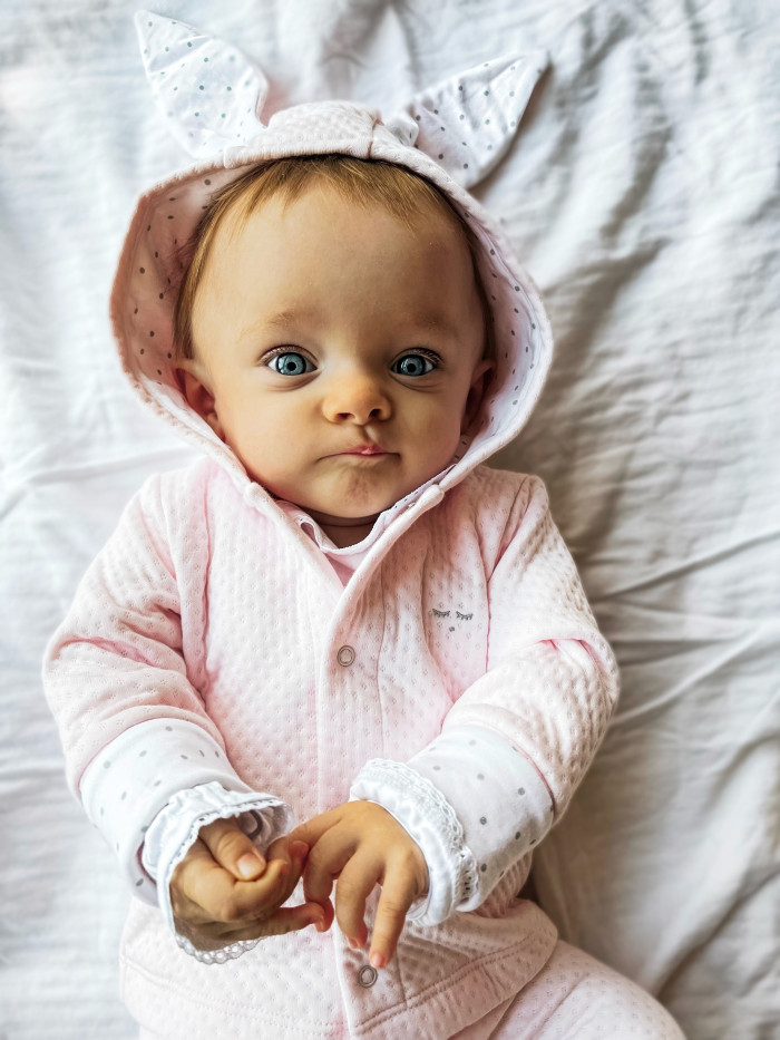LIVLY Bunny Cardigan Pink Jacquard